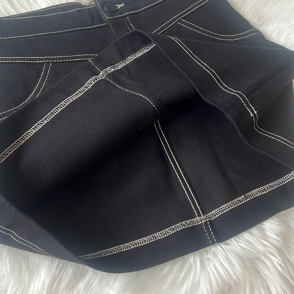 ZARA MINI SKIRT BLACK DENIM - Picture 4 of 4
